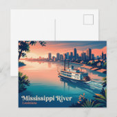 Carte Postale Fleuve Mississippi USA (Devant / Derrière)