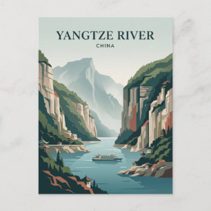 Carte Postale Fleuve Yangtze Chine