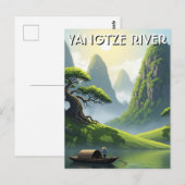 Carte Postale Fleuve Yangtze Chine (Devant / Derrière)
