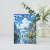 Carte Postale Fleuve Yangtze Chine (Debout devant)