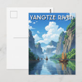 Carte Postale Fleuve Yangtze Chine (Devant / Derrière)