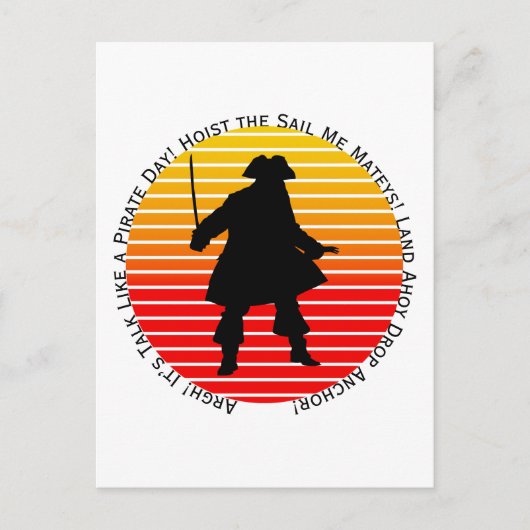 Carte Postale Flibustiers Steampunk Journee Parler Comme un Pira (Devant)