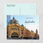 Carte Postale Flinders Street Station Melbourne Australie (Devant / Derrière)
