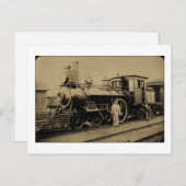 Carte Postale Flint & Pere Marquette Moteur de chemin de fer n°  (Devant / Derrière)