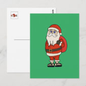 Carte Postale Flip Flops de Noël du Père Noël (Devant / Derrière)