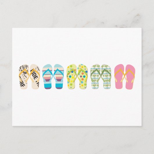Carte Postale Flip Flops de plage (Devant)