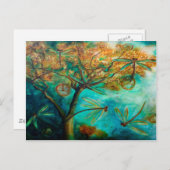 Carte Postale Flirt de libellule (Devant / Derrière)