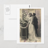 Carte Postale Flirt français - Amour romantique Vintage (Devant / Derrière)