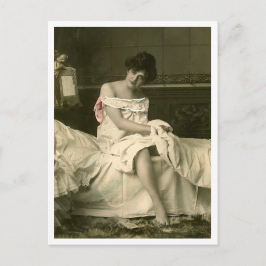 Carte Postale Flirt français - Pinup Vintage (Devant)