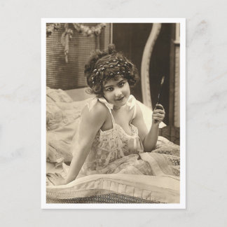 Carte Postale Flirt français - Pinup Vintage