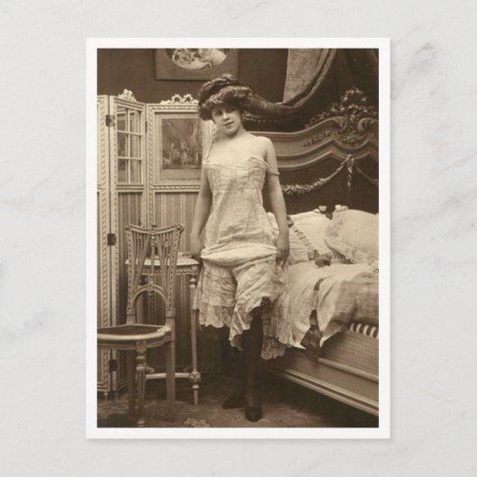 Carte Postale Flirt français - Pinup Vintage (Devant)