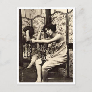 Carte Postale Flirt français - Pinup Vintage