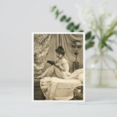 Carte Postale Flirt français - Pinup Vintage (Debout devant)