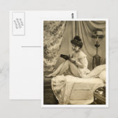 Carte Postale Flirt français - Pinup Vintage (Devant / Derrière)