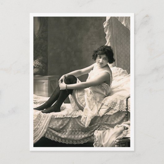 Carte Postale Flirt français - Pinup Vintage (Devant)