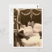 Carte Postale Flirt français - Pinup Vintage (Devant / Derrière)