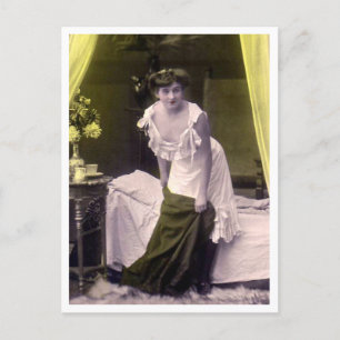 Carte Postale Flirt français - Pinup Vintage