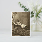 Carte Postale Flirt français - Pinup Vintage (Debout devant)