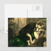 Carte Postale Flirt français - Vintage romantique (Devant / Derrière)