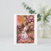 Carte Postale Flirt français - Vintage romantique (Debout devant)