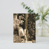 Carte Postale Flirt français - Vintage romantique (Debout devant)