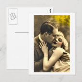 Carte Postale Flirt français - Vintage romantique (Devant / Derrière)