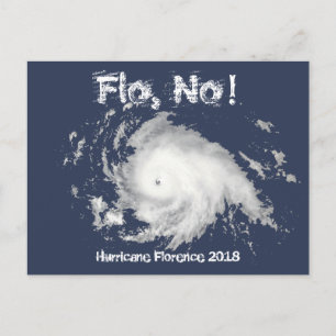 Carte Postale Flo, non ! Ouragan Florence 2018