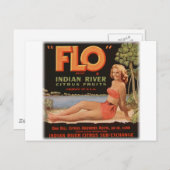 Carte Postale Flo Oranges Vintage (Devant / Derrière)