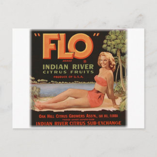 Carte Postale Flo Oranges Vintage