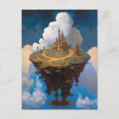 Carte Postale Floating Island Surreal Castle Imaginaire Art (Devant)