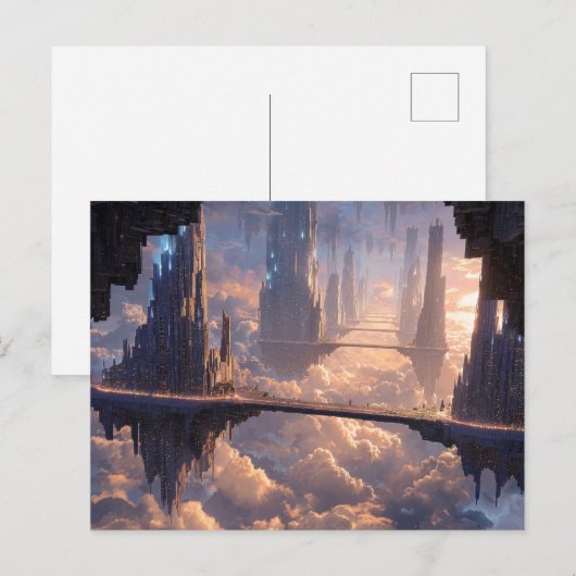 Carte Postale Floating Metropolis in the Clouds (Devant / Derrière)