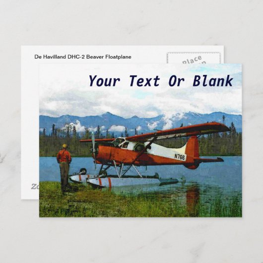 Carte Postale Floatplane De Havilland Beaver - Alaska (Devant / Derrière)