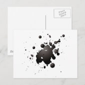 Carte Postale floc de l'encre 3d (Devant / Derrière)