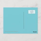 Carte Postale Flocon blanc sur Arrière - plan bleu Aquarelle (Dos)