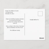 Carte Postale Flocon d'avion de Noël Simpl Drôle Aviation  (Dos)