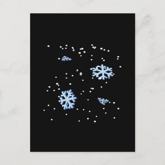 Carte Postale Flocon de neige (Devant)