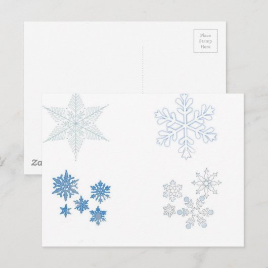 Carte Postale Flocon de neige (Devant / Derrière)