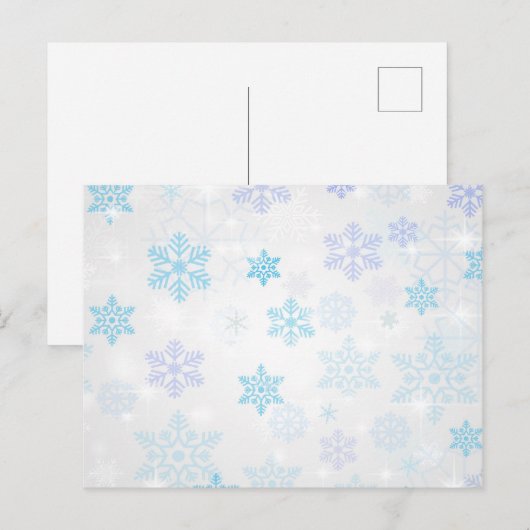 Carte Postale Flocon de neige (Devant / Derrière)