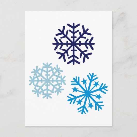 Carte Postale Flocon de neige (Devant)