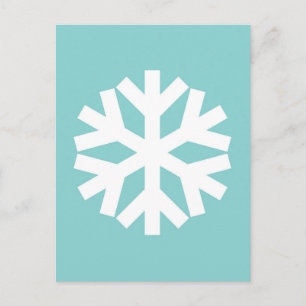 Carte Postale Flocon de neige bleu