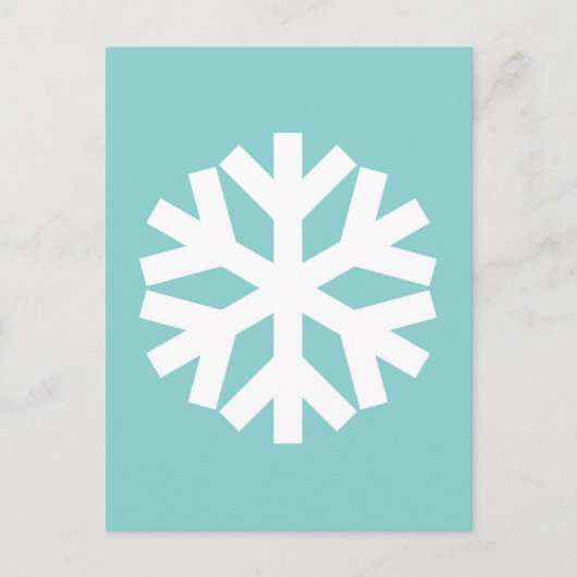 Carte Postale Flocon de neige bleu (Devant)