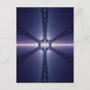 Carte Postale Flocon de neige bleu