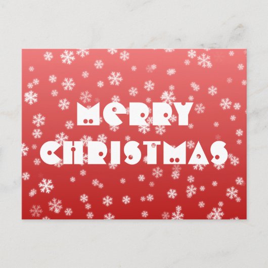 Carte Postale Flocon de neige de Noël (Devant)