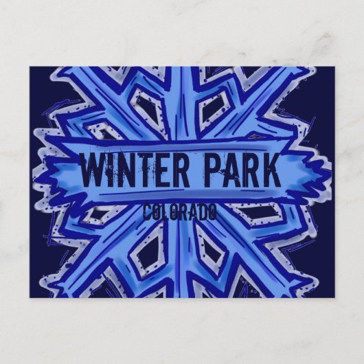 Carte postale flocon de neige de Winter Park Color (Devant)