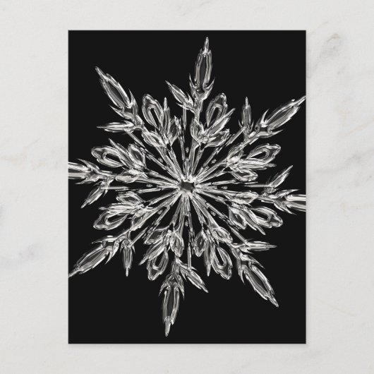 Carte Postale Flocon de neige en cristal (Devant)