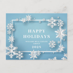Carte Postale Flocon de neige moderne Arbre de Noël Accueil d'en