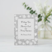 Carte postale Flocon de neige personnaliséeCarte p (Debout devant)