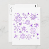 Carte Postale flocon violet (Devant / Derrière)