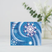 Carte Postale Flocons de neige dans le vent - (Debout devant)
