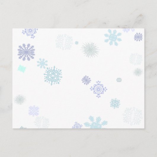 Carte Postale Flocons de neige pâles (Devant)